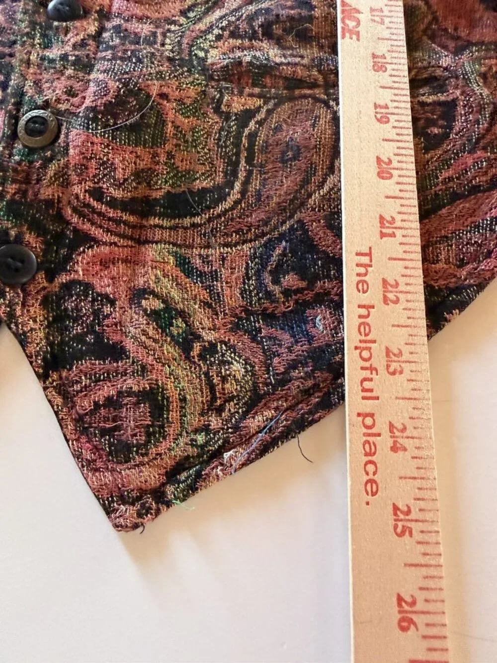 Vintage Paragraff tapestry paisley whimsigoth victorian steampunk BEATNIK vest L